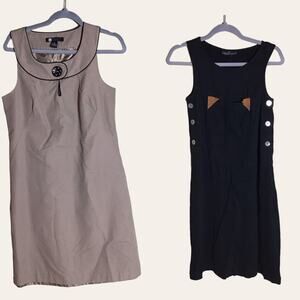 Carole Little Women Dresses Lot of 2  tan Sz10 Black(no sz  tag)